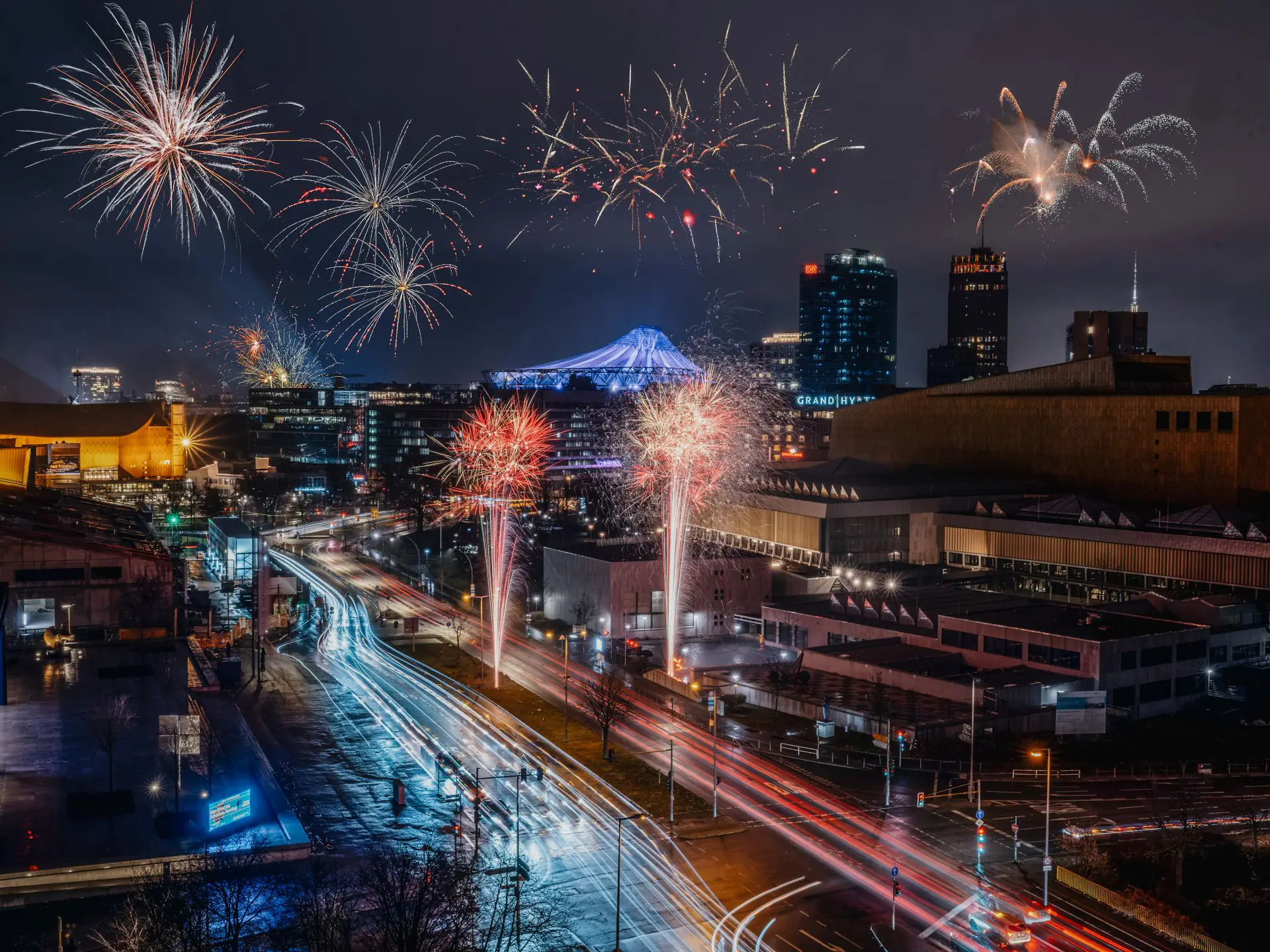 Silvester über den Dächern Berlins